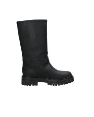 VSL 7883 Stivale con carrarmato stile biker in nabuk Nero