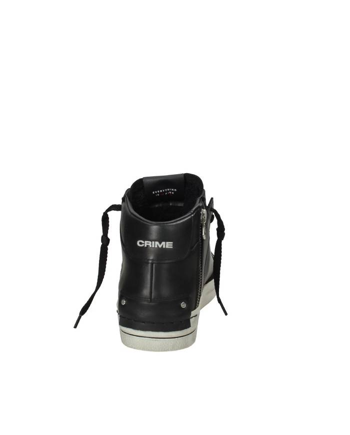 Crime London Sk8 Delux Mid.18152 Sneaker alta in pelle di vitello Nero