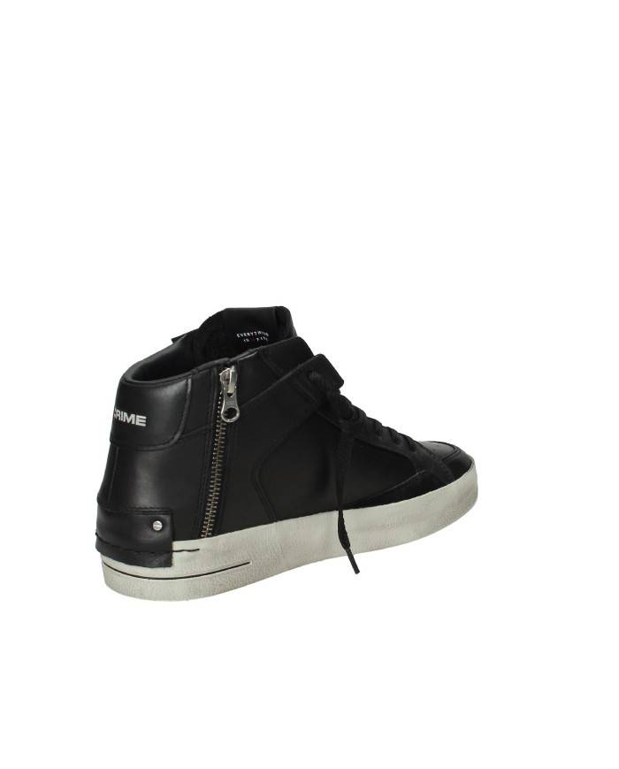 Crime London Sk8 Delux Mid.18152 Sneaker alta in pelle di vitello Nero