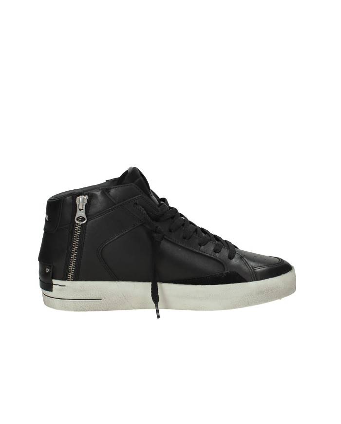 Crime London Sk8 Delux Mid.18152 Sneaker alta in pelle di vitello Nero