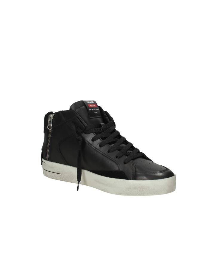 Crime London Sk8 Delux Mid.18152 Sneaker alta in pelle di vitello Nero