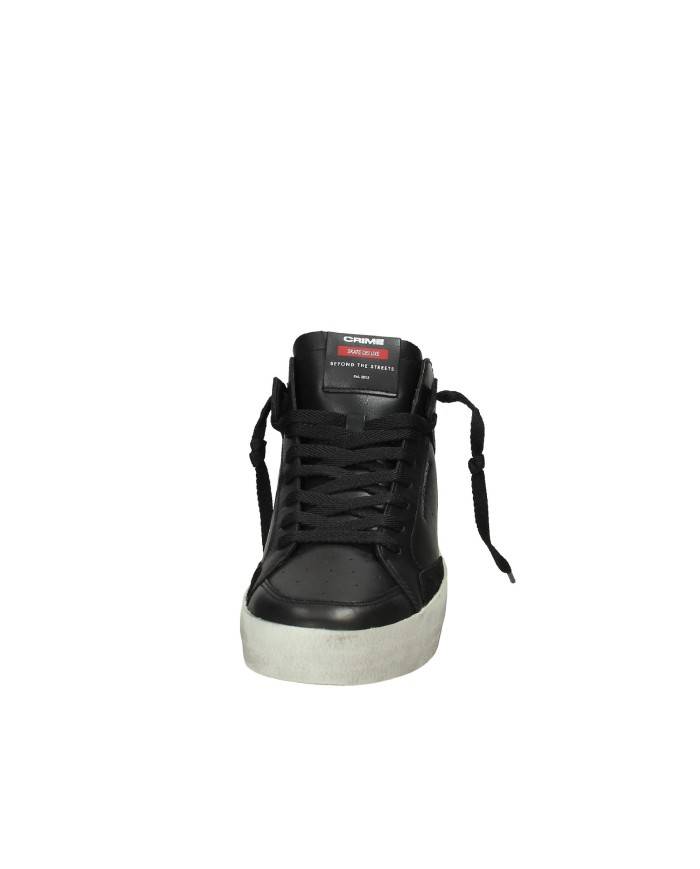 Crime London Sk8 Delux Mid.18152 Sneaker alta in pelle di vitello Nero