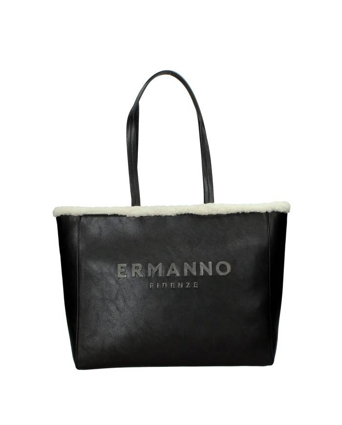 Ermanno Scervino 12401988 Borsa Large con ecopelliccia e in ecopelle Nero