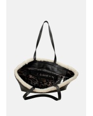 Ermanno Scervino 12401988 Borsa Large con ecopelliccia e in ecopelle Nero