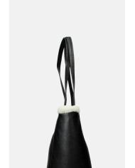 Ermanno Scervino 12401988 Borsa Large con ecopelliccia e in ecopelle Nero