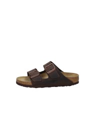 Birkenstock Sandalo Soft Footbed in nabuk ingrassato Testa Moro ARI...