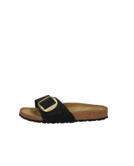Birkenstock Sandalo Basso in Nabuk ingrassato Nero MADRID BIG.10233...