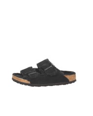 Birkenstock Sandalo in shearling e camoscio Nero Arizona Shearling....