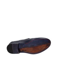 JP David 266-1 Mocassino uomo con nappe in pelle Blu