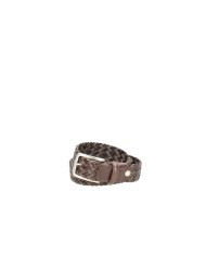 Old Galles 4005 Cintura casual da uomo tessuto e pelle intrecciati Testa Moro