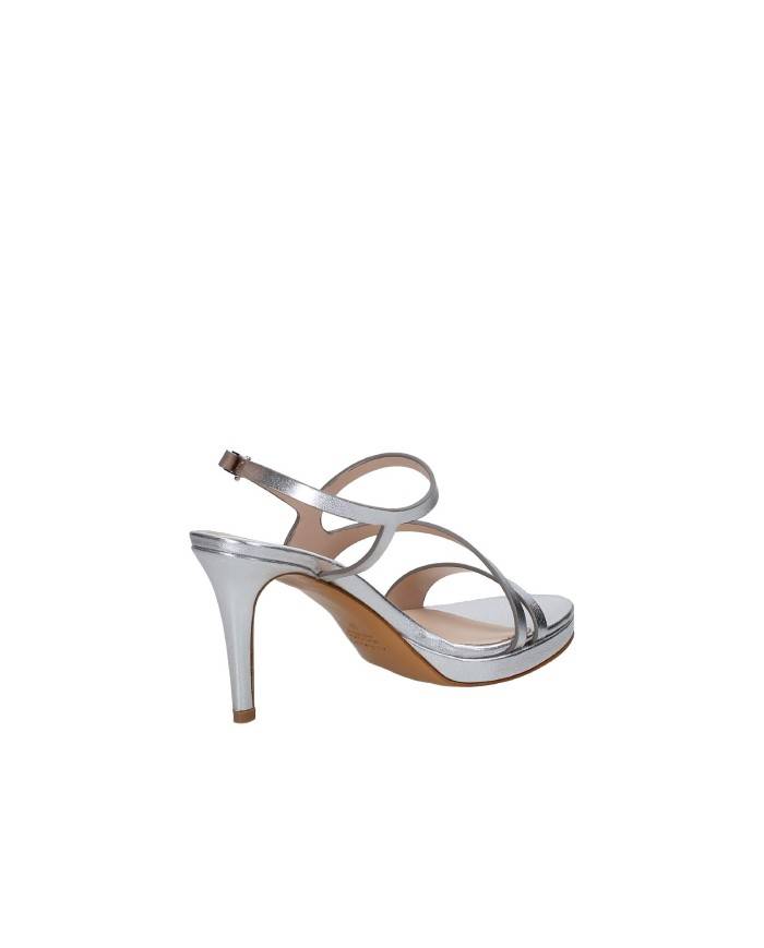 Albano 5360 Sandalo con plateaux in pelle laminata Argento