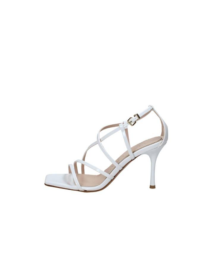 Albano 5396 Sandalo alto con tallone in vernice Bianco