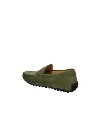 Rossano Bisconti 562-02 Mocassino uomo carshoes in camoscio Verde Militare