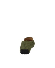 Rossano Bisconti 562-02 Mocassino uomo carshoes in camoscio Verde Militare