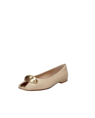 Il Borgo Firenze 7302 Ballerina spuntata in pelle con accessorio Nude