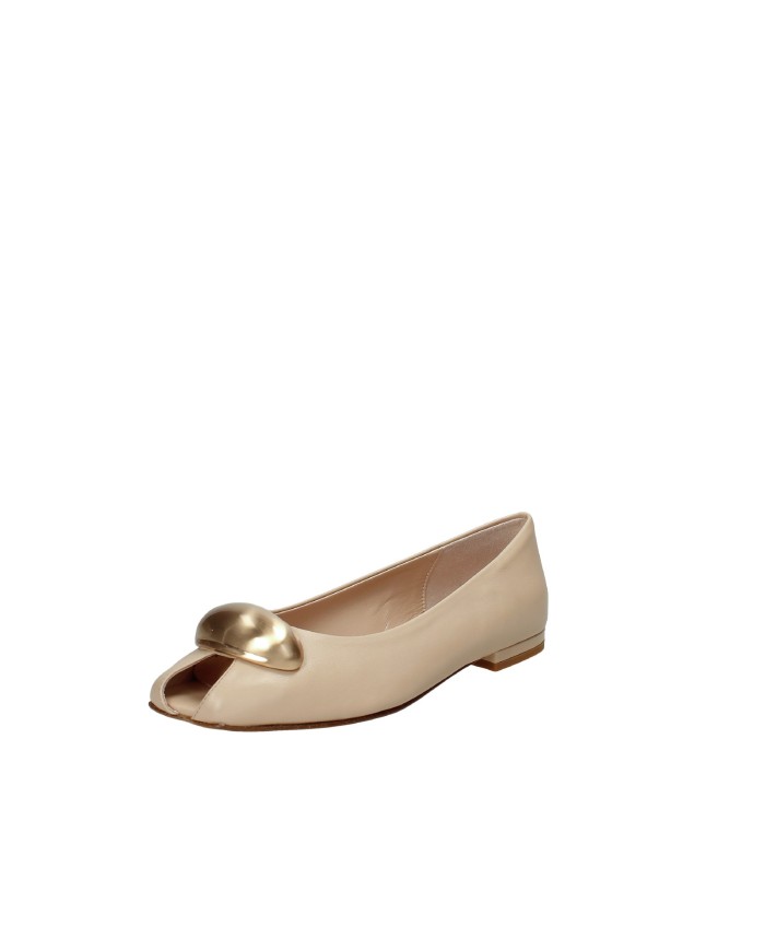 Il Borgo Firenze 7302 Ballerina spuntata in pelle con accessorio Nude