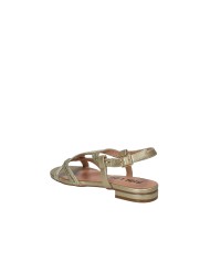 Bibi Lou 820z94hg Sandalo basso con strass in tessuto e laminato Oro