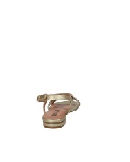 Bibi Lou 820z94hg Sandalo basso con strass in tessuto e laminato Oro