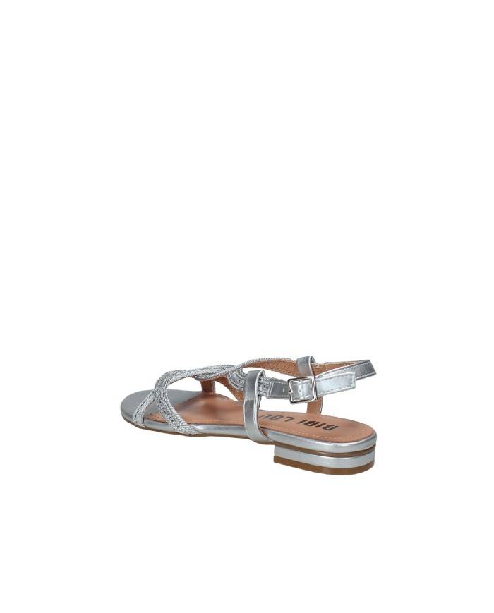 Bibi Lou 820z94hg Sandalo basso con strass in tessuto e laminato Argento