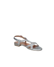 Bibi Lou 820z94hg Sandalo basso con strass in tessuto e laminato Argento