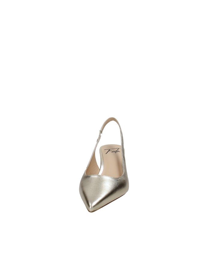 Festa Arabel Décolleté slingback in laminato Platino
