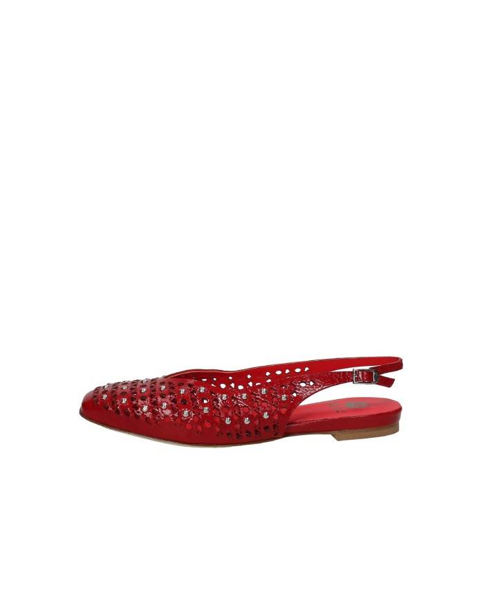 L'Arianna CH2524 Ballerina slingback in naplak traforata Rosso