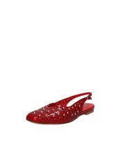 L'Arianna CH2524 Ballerina slingback in naplak traforata Rosso