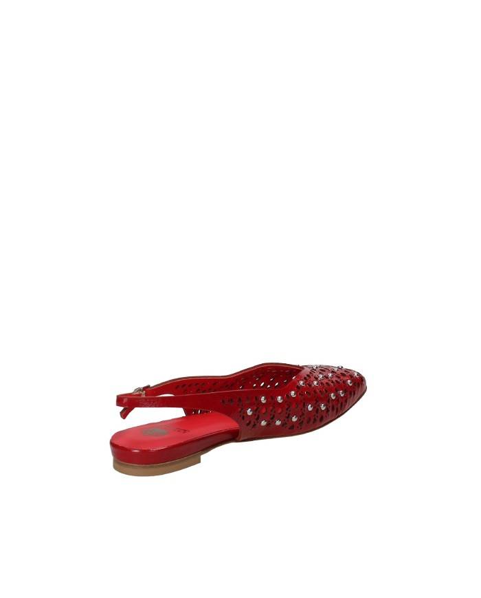 L'Arianna CH2524 Ballerina slingback in naplak traforata Rosso