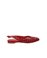 L'Arianna CH2524 Ballerina slingback in naplak traforata Rosso