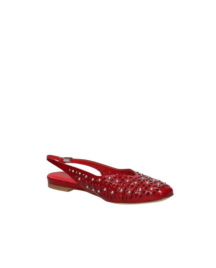L'Arianna CH2524 Ballerina slingback in naplak traforata Rosso