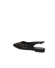 L'Arianna CH2524 Ballerina slingback in pelle traforata Nero