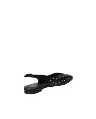 L'Arianna CH2524 Ballerina slingback in pelle traforata Nero