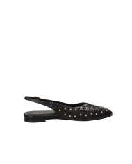 L'Arianna CH2524 Ballerina slingback in pelle traforata Nero