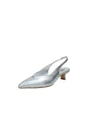 L'Arianna CH2529 Décolleté slingback in pelle laminata Argento