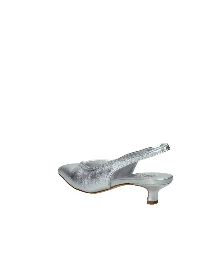 L'Arianna CH2529 Décolleté slingback in pelle laminata Argento