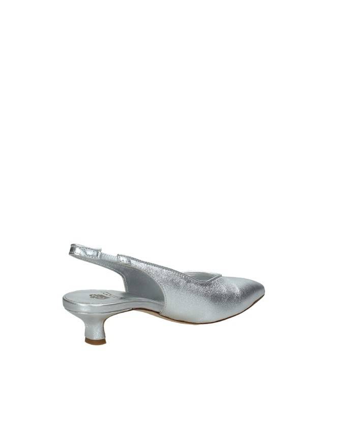 L'Arianna CH2529 Décolleté slingback in pelle laminata Argento