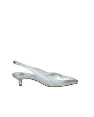 L'Arianna CH2529 Décolleté slingback in pelle laminata Argento