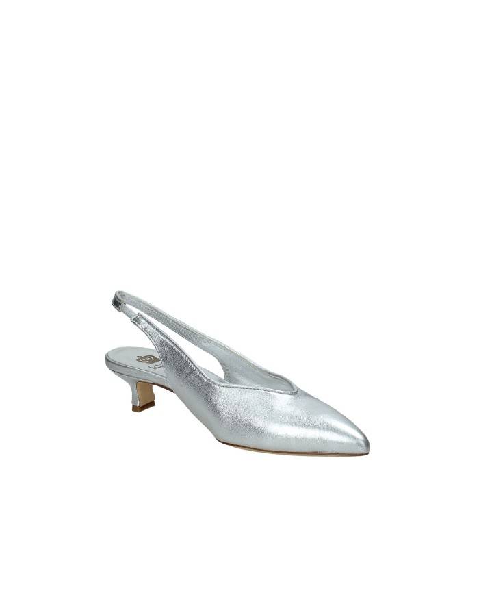 L'Arianna CH2529 Décolleté slingback in pelle laminata Argento