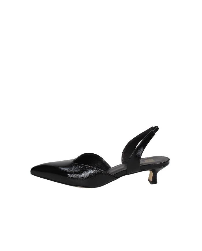 L'Arianna CH2533 Décolleté slingback in vernice Nero