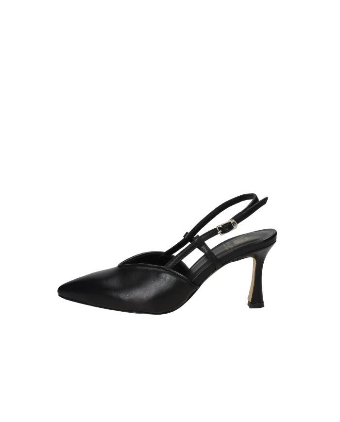 L'Arianna CH2536 Décolleté slingback alta in nappa Nero