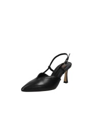 L'Arianna CH2536 Décolleté slingback alta in nappa Nero