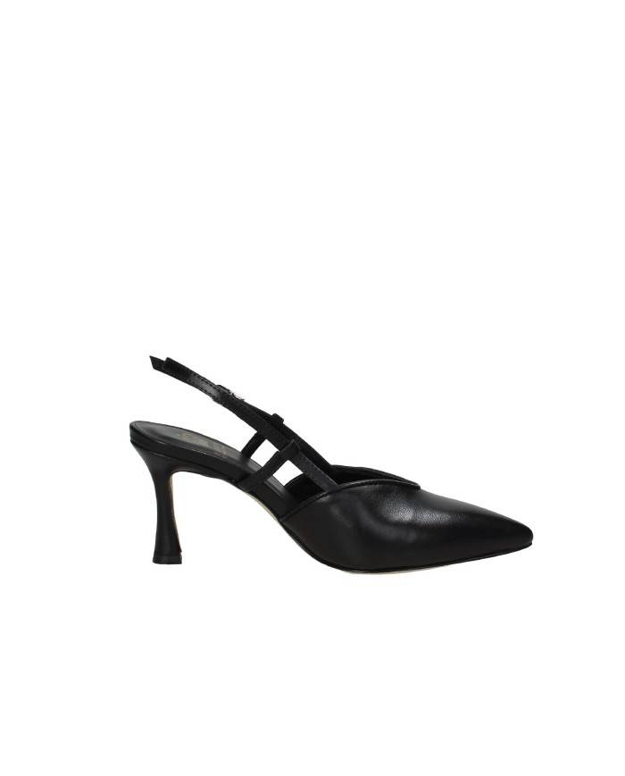 L'Arianna CH2536 Décolleté slingback alta in nappa Nero