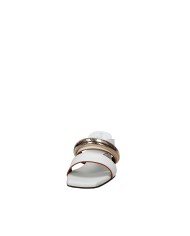 DonnaRì dc35g Sandalo alto scalzato in pelle Off White