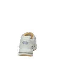 Crime London Fugitive.14300 Sneaker running in pelle e tessuto Bianco