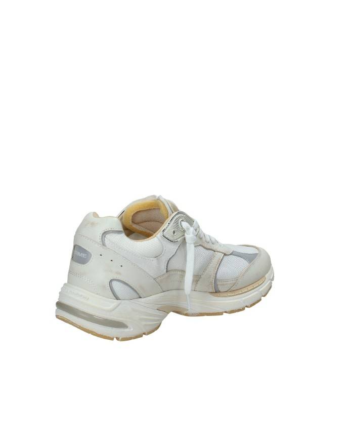 Crime London Fugitive.14300 Sneaker running in pelle e tessuto Bianco