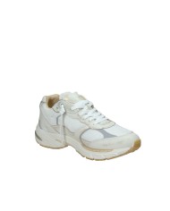 Crime London Fugitive.14300 Sneaker running in pelle e tessuto Bianco