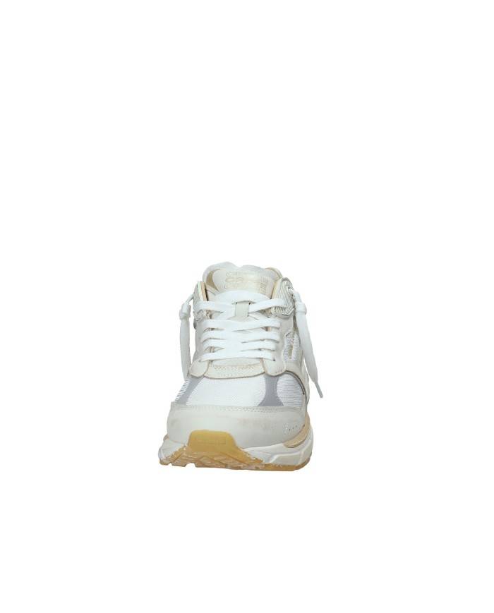 Crime London Fugitive.14300 Sneaker running in pelle e tessuto Bianco