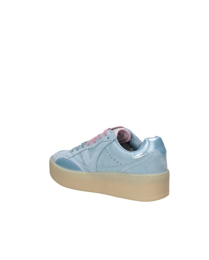 Victoria 1265100 Sneaker da donna con plateau in camoscio Celeste