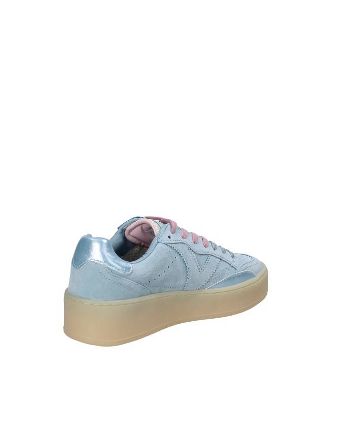 Victoria 1265100 Sneaker da donna con plateau in camoscio Celeste