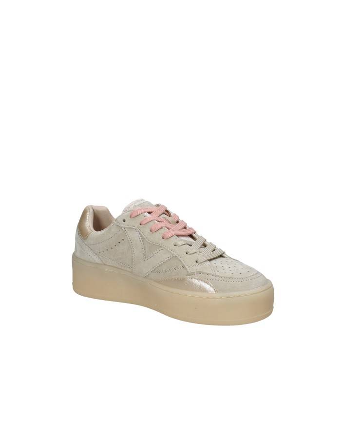 Victoria 1265100 Sneaker da donna con plateau in camoscio Sabbia